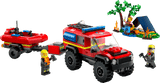 LEGO® City 4x4 Fire Engine with Rescue Boat Toy 60412 - Phillips Hobbies