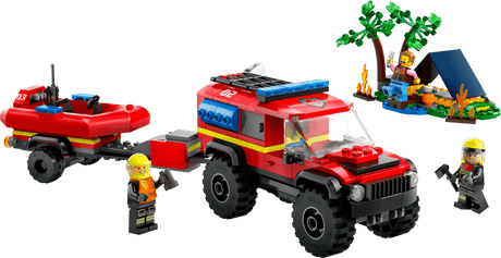 LEGO® City 4x4 Fire Engine with Rescue Boat Toy 60412 - Phillips Hobbies