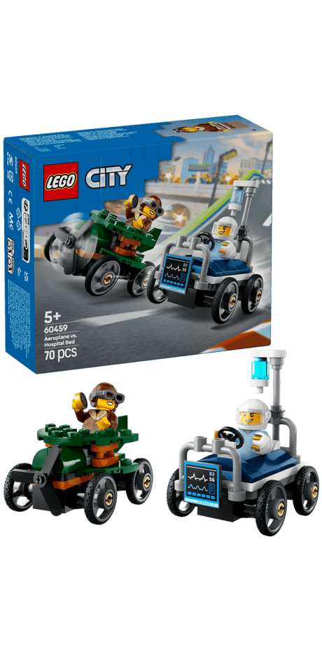 LEGO City Airplane vs. Hospital Bed Race Car Pack 60459 - Phillips Hobbies