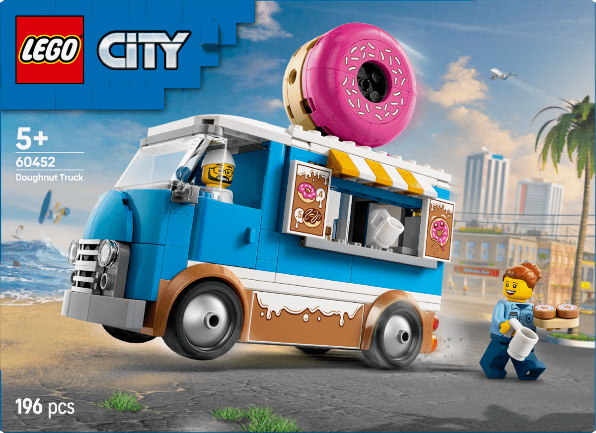 LEGO® City Doughnut Truck Playset Vendor Vehicle Toy for Kids Aged 5 and over 60452 - Phillips Hobbies