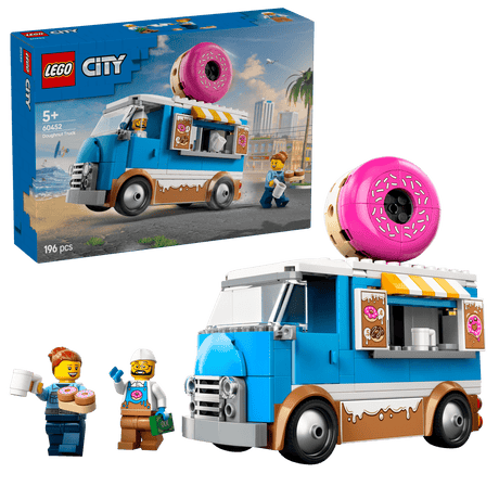 LEGO® City Doughnut Truck Playset Vendor Vehicle Toy for Kids Aged 5 and over 60452 - Phillips Hobbies