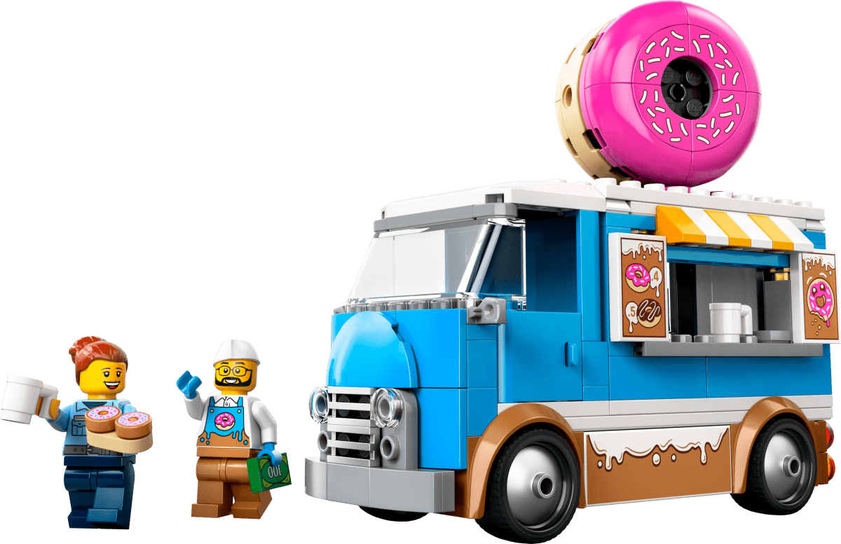 LEGO® City Doughnut Truck Playset Vendor Vehicle Toy for Kids Aged 5 and over 60452 - Phillips Hobbies