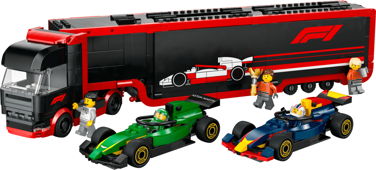 LEGO® City F1® Truck with RB20 & AMR24 F1® Cars Toy Racing Transporter Set - Phillips Hobbies