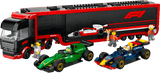 LEGO® City F1® Truck with RB20 & AMR24 F1® Cars Toy Racing Transporter Set - Phillips Hobbies