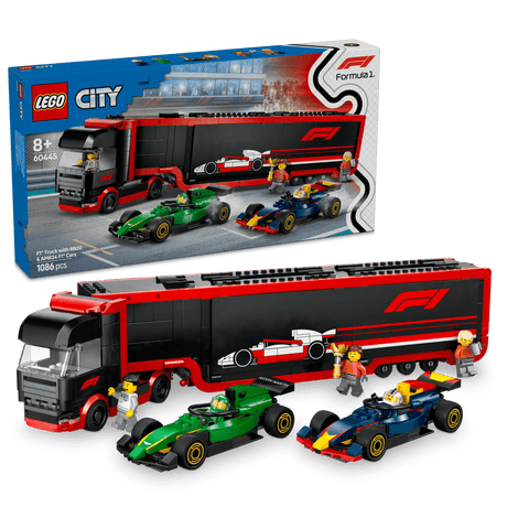 LEGO® City F1® Truck with RB20 & AMR24 F1® Cars Toy Racing Transporter Set - Phillips Hobbies
