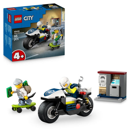LEGO City Police Motorcycle Chase Toy, Motorbike Set 60455 - Phillips Hobbies