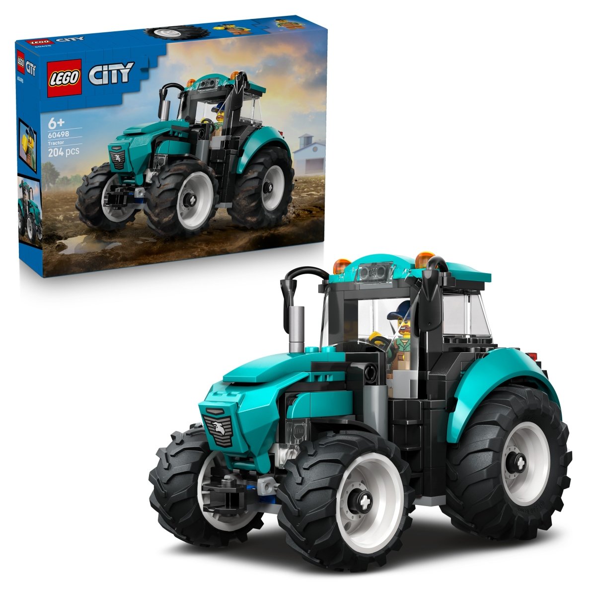 LEGO® City Tractor Farm Toy Building Set and Minifigure 60498 - Phillips Hobbies