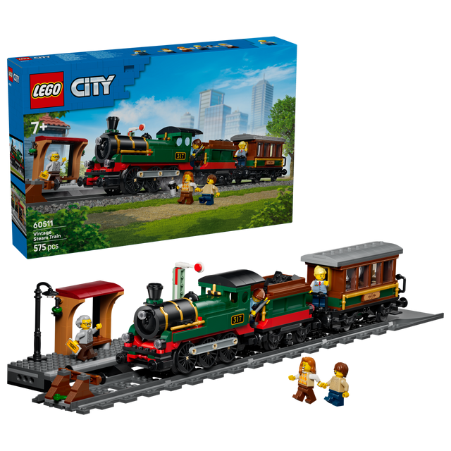 LEGO® City Vintage Steam Train - Toy Building Set 60511 - Phillips Hobbies