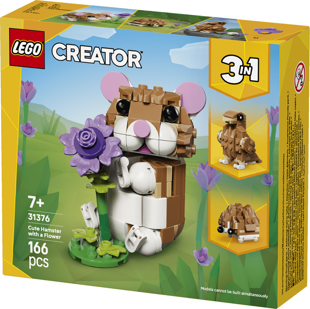 LEGO® Creator 3 in 1 Cute Hamster with a Flower Toy 31376 - Phillips Hobbies