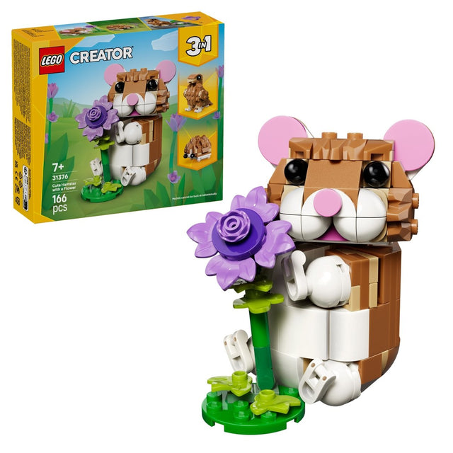 LEGO® Creator 3 in 1 Cute Hamster with a Flower Toy 31376 - Phillips Hobbies
