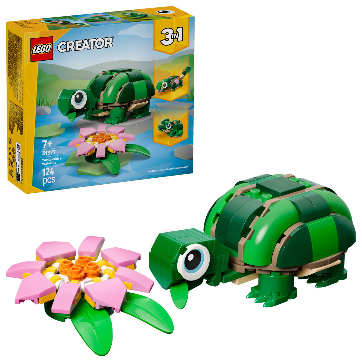 LEGO® Creator 3 in 1 Turtle with a Water Lily Flower 31377 - Phillips Hobbies