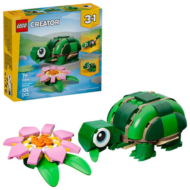 LEGO® Creator 3 in 1 Turtle with a Water Lily Flower 31377 - Phillips Hobbies