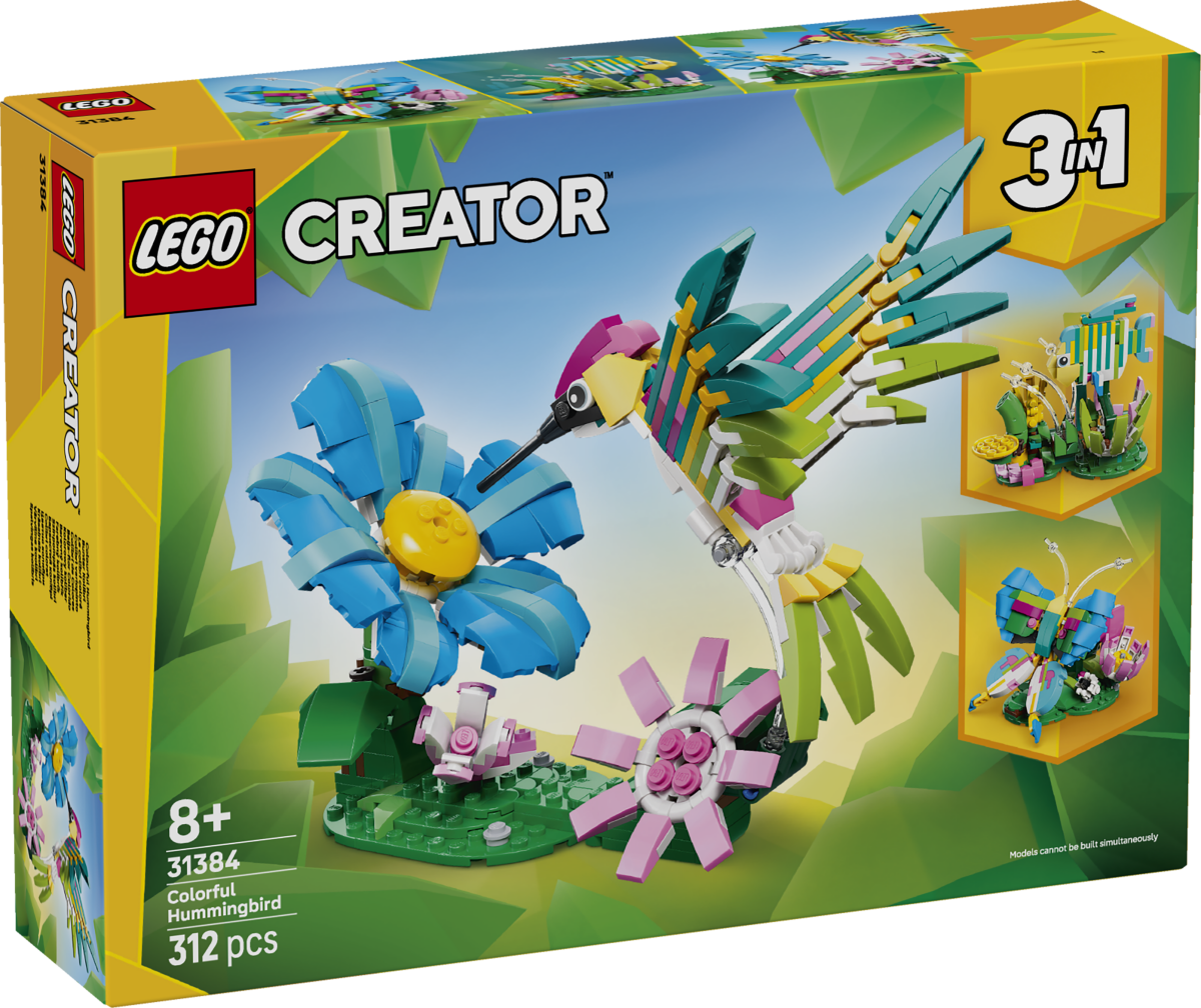 LEGO® Creator 3 in1 Wild Animals: Colourful Hummingbird Decor 31384 - Phillips Hobbies