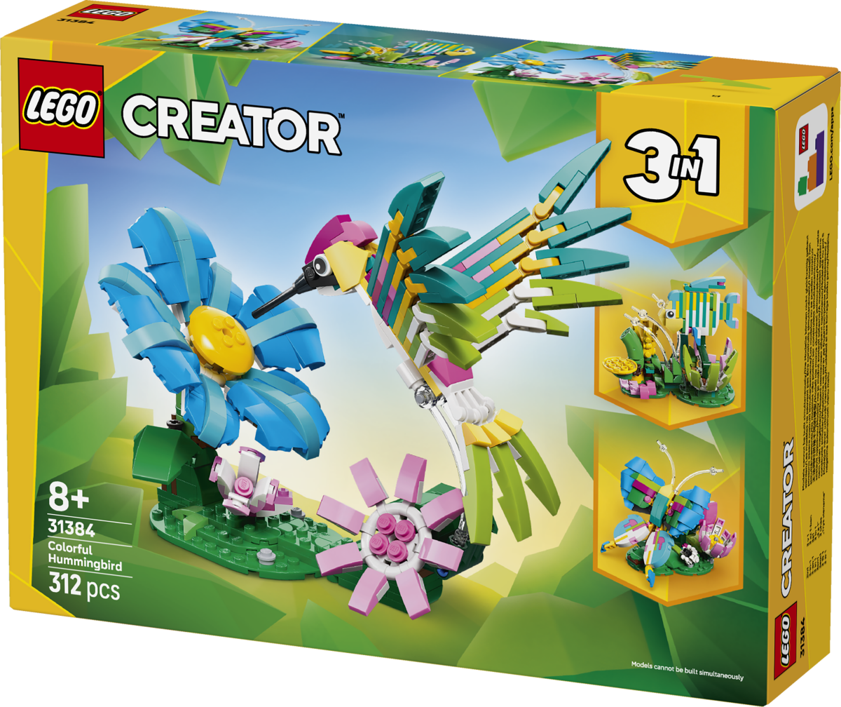 LEGO® Creator 3 in1 Wild Animals: Colourful Hummingbird Decor 31384 - Phillips Hobbies