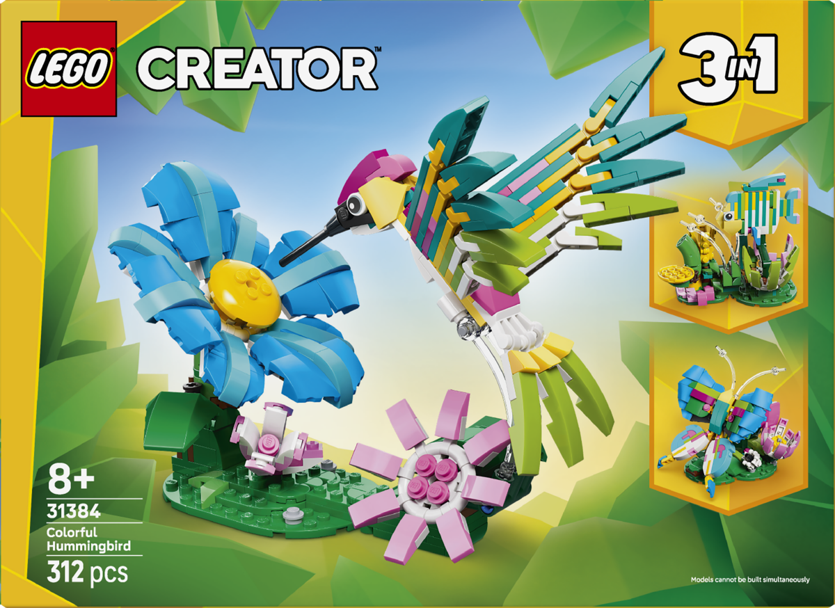 LEGO® Creator 3 in1 Wild Animals: Colourful Hummingbird Decor 31384 - Phillips Hobbies