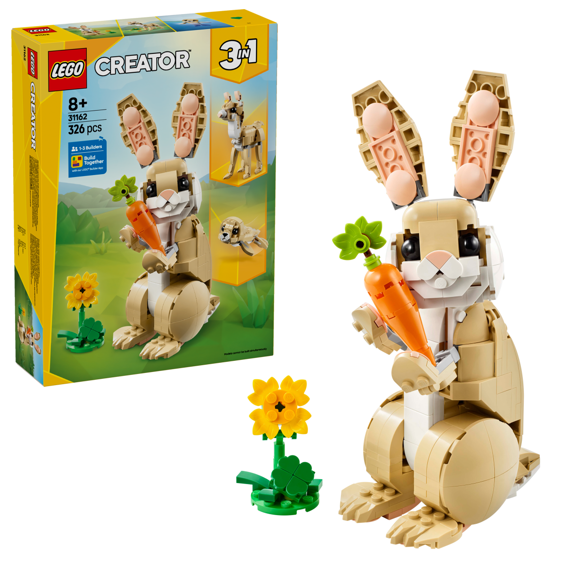 LEGO® Creator 3in1 Cute Bunny Toy Animal Playset 31162 - Phillips Hobbies