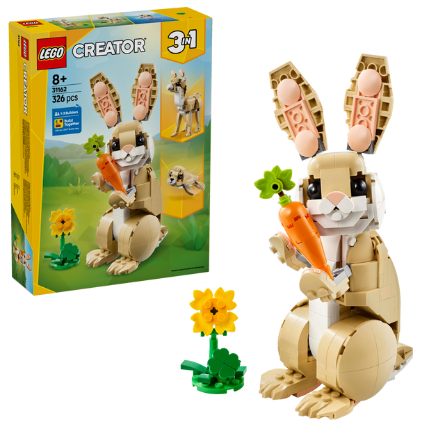 LEGO® Creator 3in1 Cute Bunny Toy Animal Playset 31162 - Phillips Hobbies