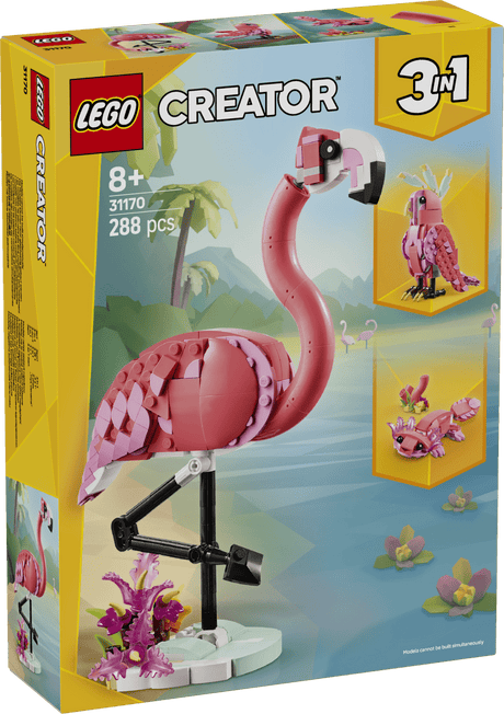 LEGO® Creator 3in1 Wild Animals: Pink Flamingo Animal Toy Playset 31170 - Phillips Hobbies