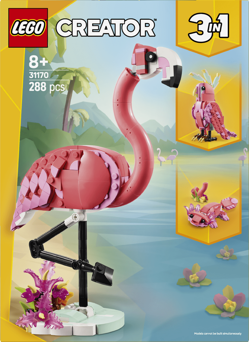 LEGO® Creator 3in1 Wild Animals: Pink Flamingo Animal Toy Playset 31170 - Phillips Hobbies