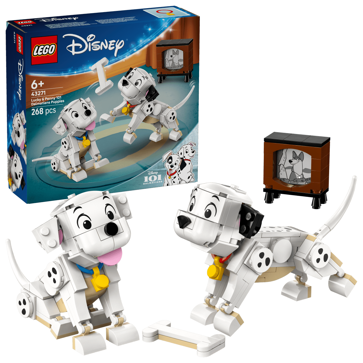 LEGO® Disney Lucky & Penny 101 Dalmatians Puppies Building Toy 43271 - Phillips Hobbies