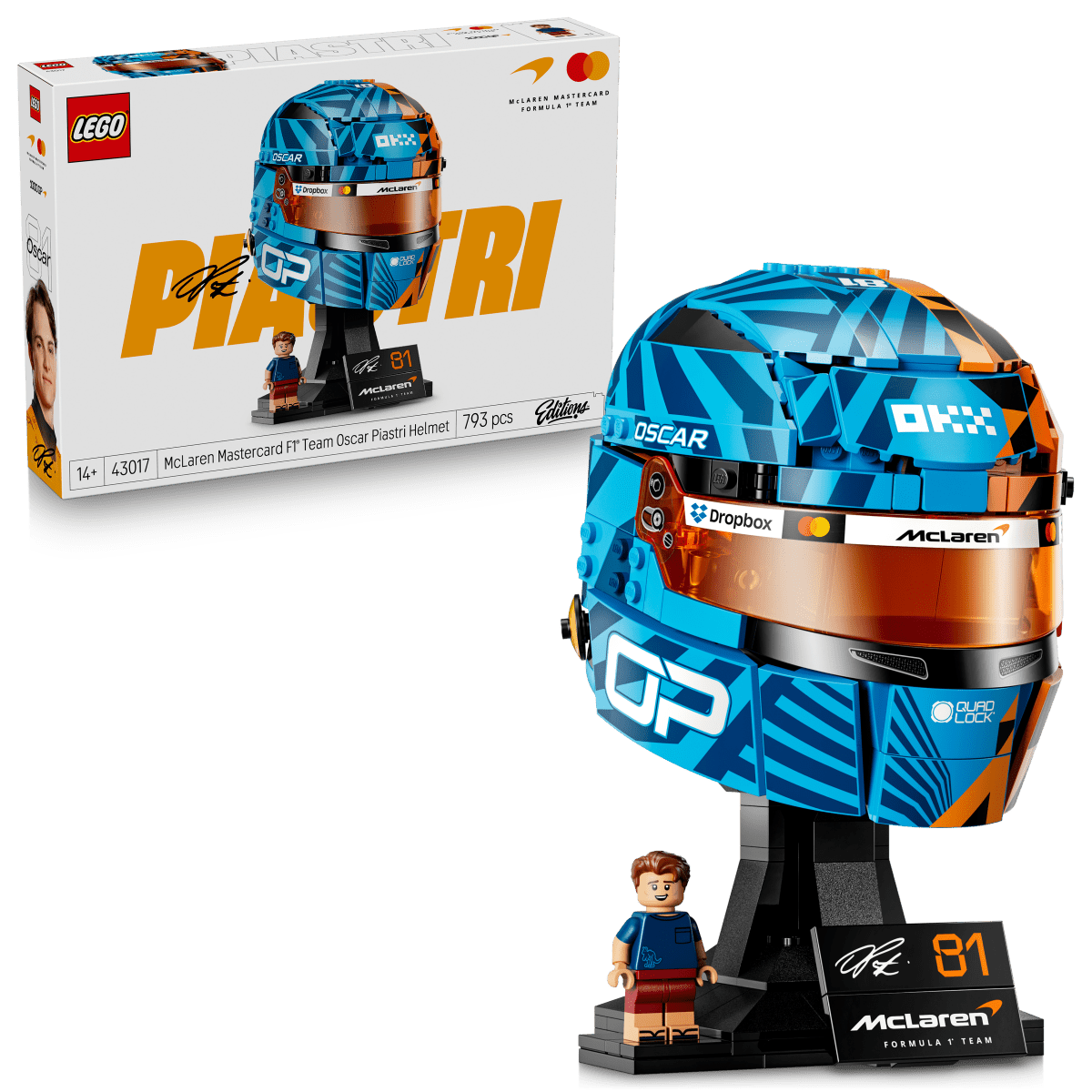 LEGO® Editions McLaren Mastercard F1® Team Oscar Piastri Helmet 43017 - Phillips Hobbies