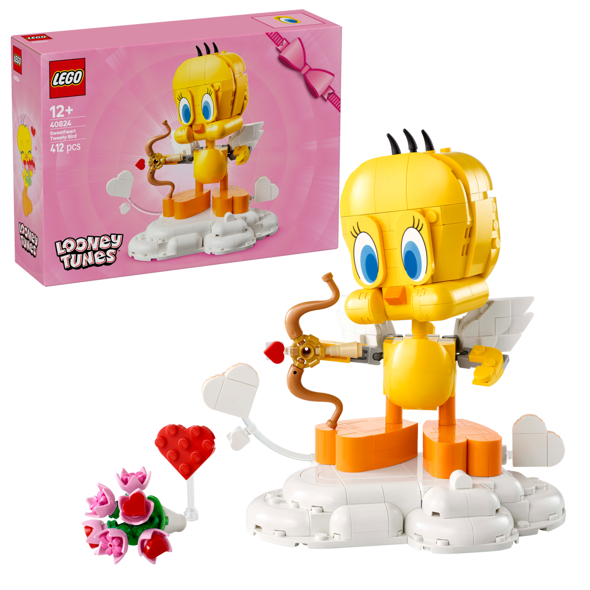 LEGO® Looney Tunes™ Sweetheart Tweety Bird Figure Display Building Kit 40824 - Phillips Hobbies