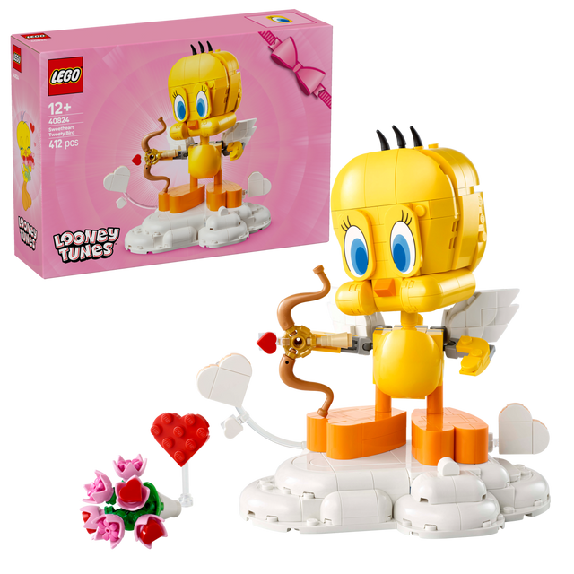 LEGO® Looney Tunes™ Sweetheart Tweety Bird Figure Display Building Kit 40824 - Phillips Hobbies