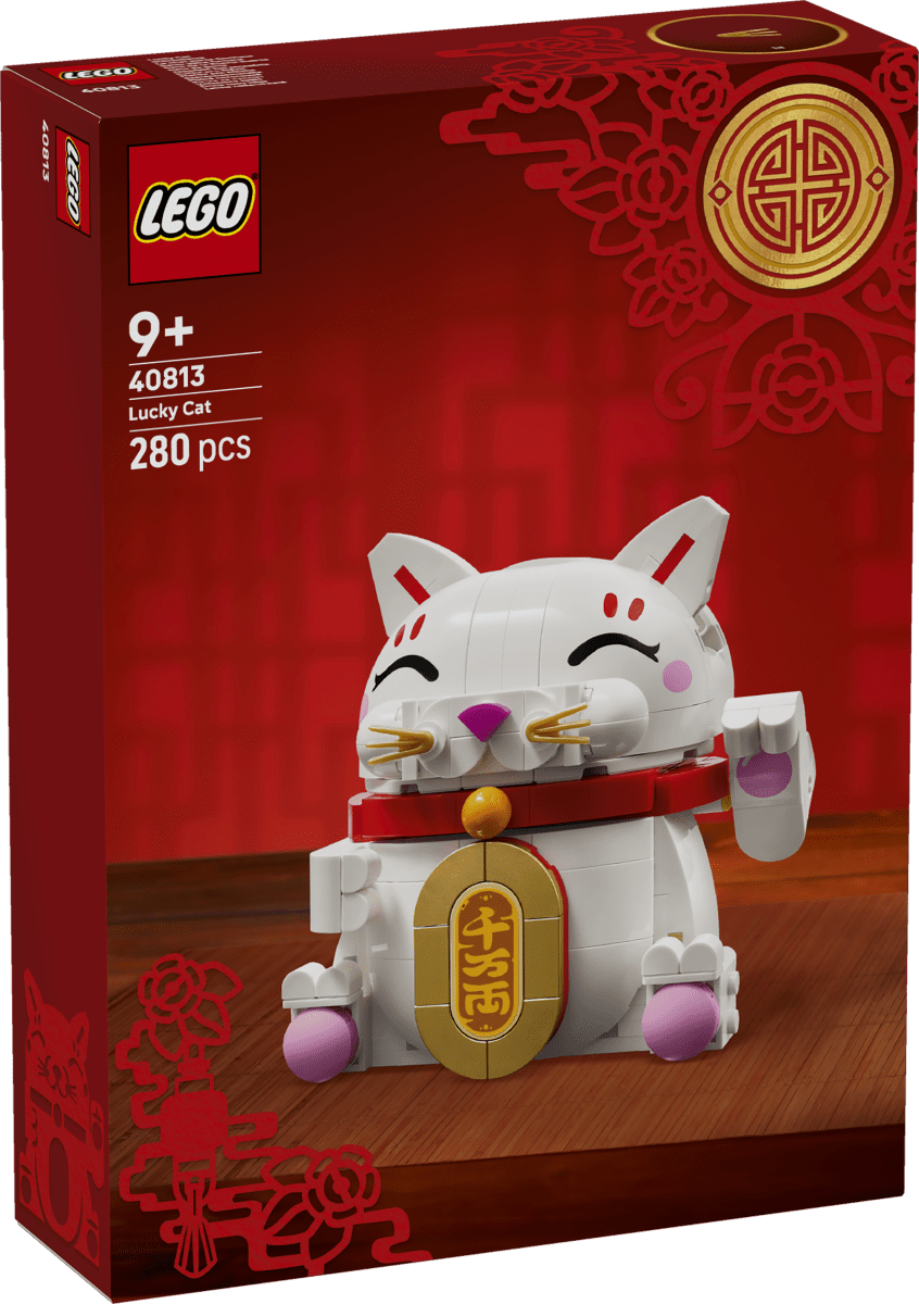 LEGO® Lucky Cat Good Luck Decor Piece Building Kit 40813 - Phillips Hobbies