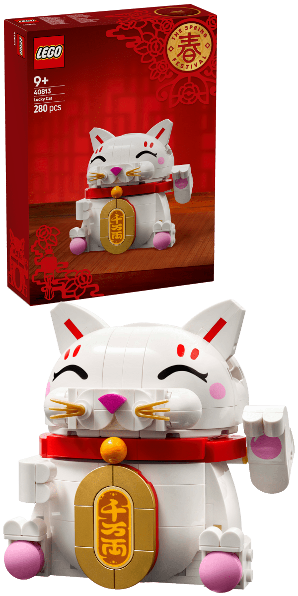 LEGO® Lucky Cat Good Luck Decor Piece Building Kit 40813 - Phillips Hobbies