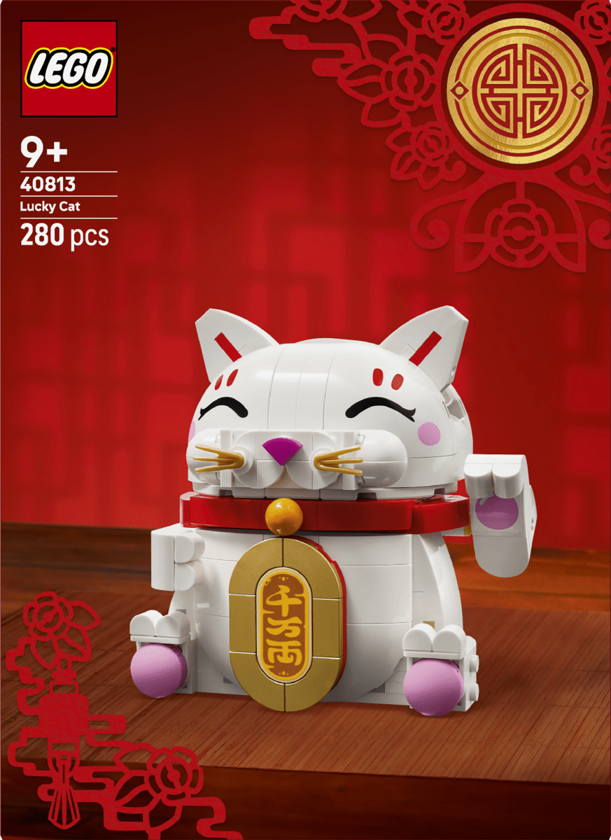 LEGO® Lucky Cat Good Luck Decor Piece Building Kit 40813 - Phillips Hobbies