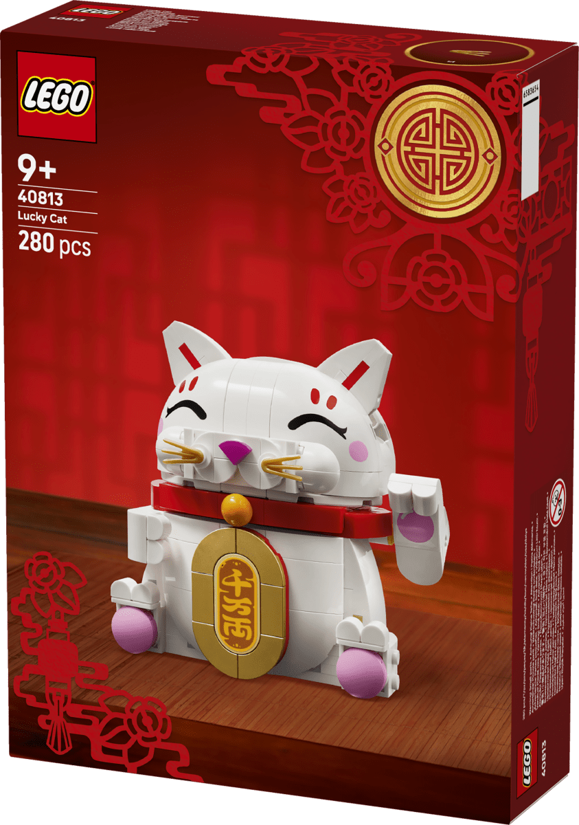 LEGO® Lucky Cat Good Luck Decor Piece Building Kit 40813 - Phillips Hobbies