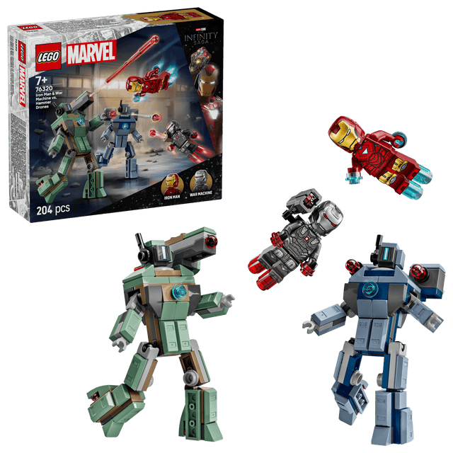 LEGO Marvel Iron Man & War Machine vs. Hammer Drones 76320 - Phillips Hobbies