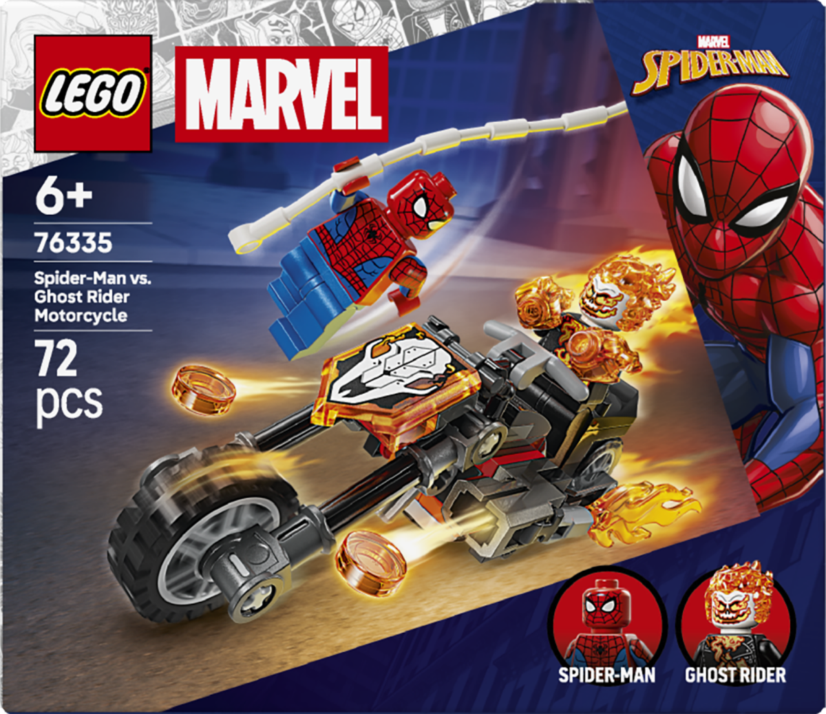 LEGO® Marvel Spider - Man vs. Ghost Rider Motorcycle 76335 - Phillips Hobbies
