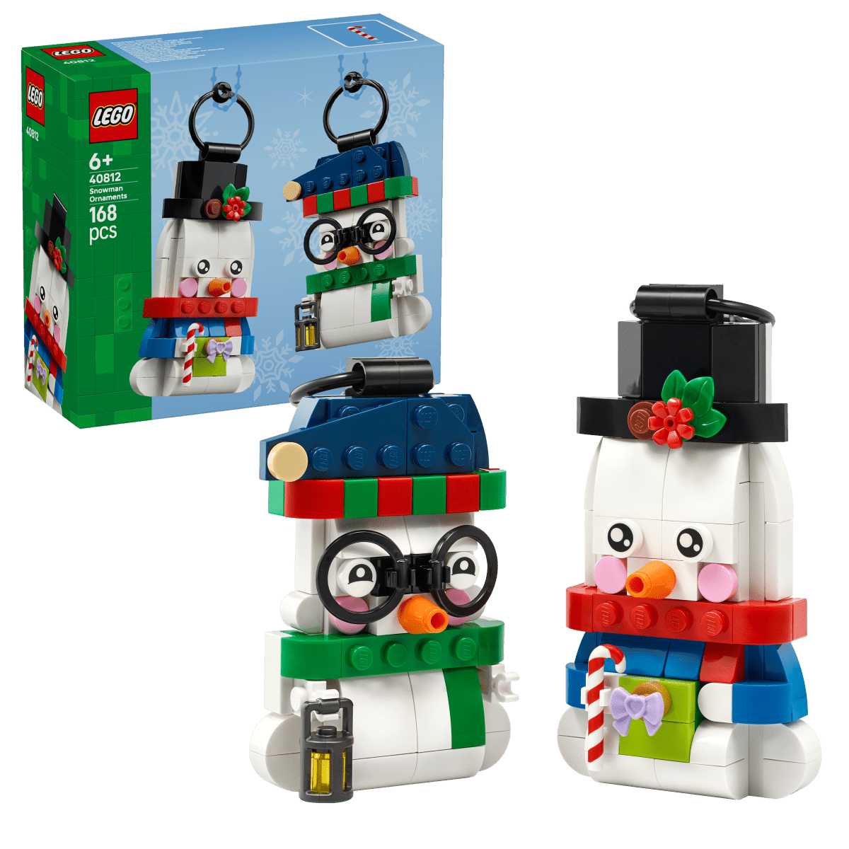 LEGO® Snowman Ornaments Christmas Decor Holiday Decorations 40812 - Phillips Hobbies