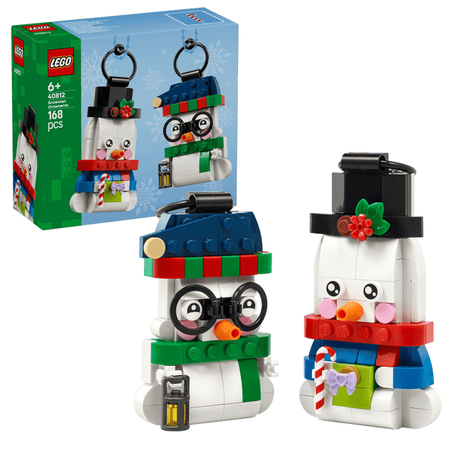 LEGO® Snowman Ornaments Christmas Decor Holiday Decorations 40812 - Phillips Hobbies