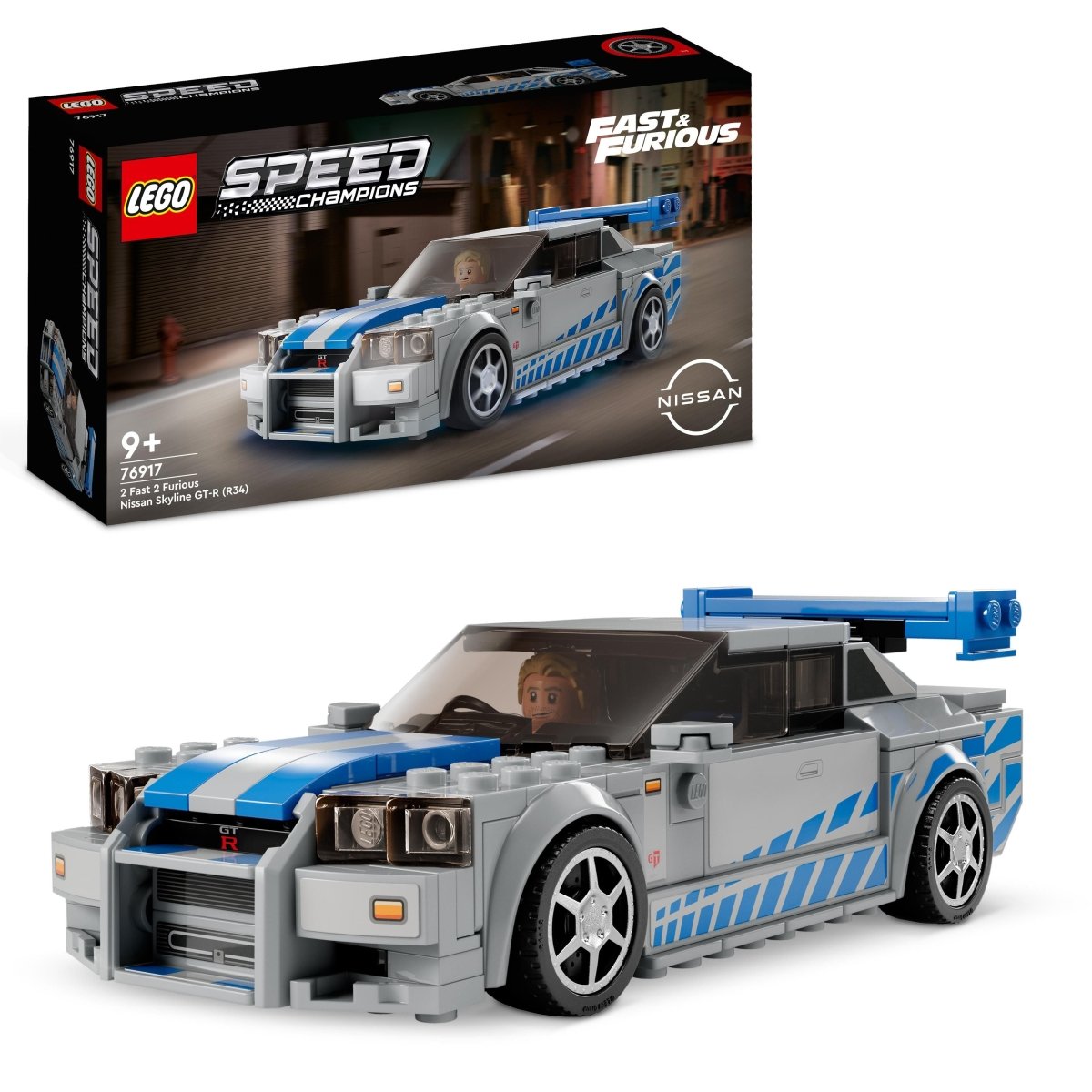 LEGO Speed Champions 2 Fast 2 Furious Nissan Skyline GT - R (R34) 76917 - Phillips Hobbies