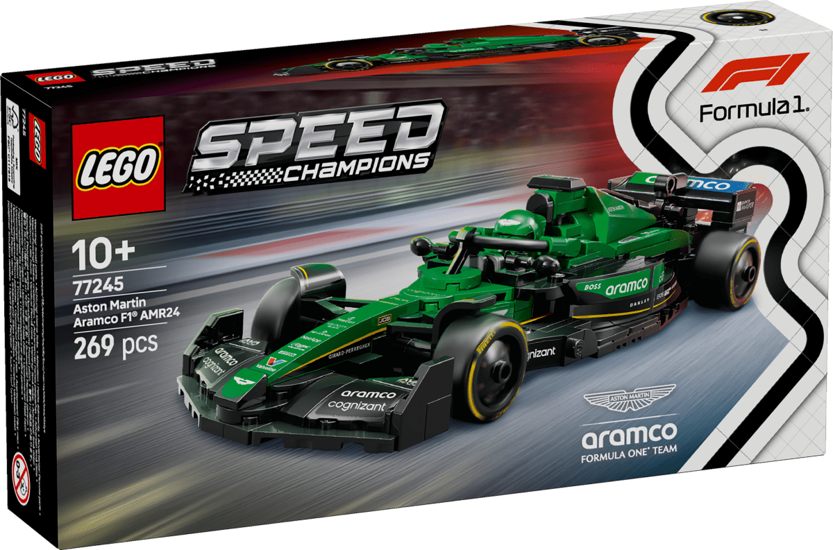 LEGO® Speed Champions Aston Martin Aramco F1® AMR24 Race Car Vehicle Set 77245 - Phillips Hobbies