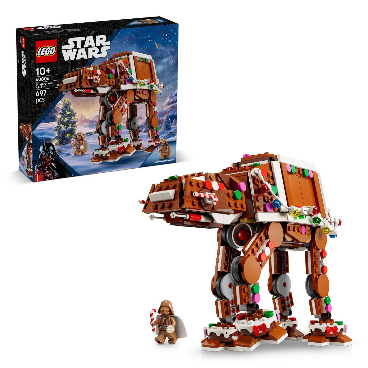 LEGO® Star Wars™ Gingerbread AT-AT™ Walker, Christmas Craft Building Set 40806 - Phillips Hobbies