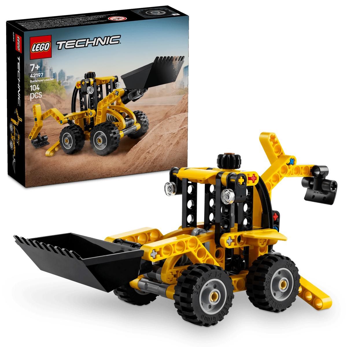 LEGO Technic Backhoe Loader Construction Vehicle Toy 42197 - Phillips Hobbies