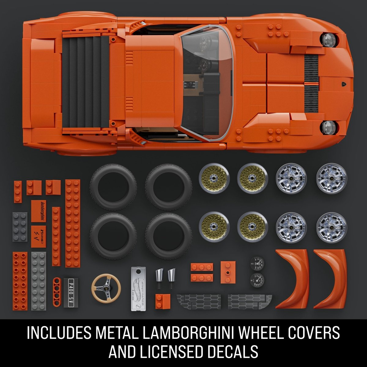 Mattel Brick Shop Hot Wheels '71 Lamborghini Miura P400 SV Building Toy Kit - Phillips Hobbies