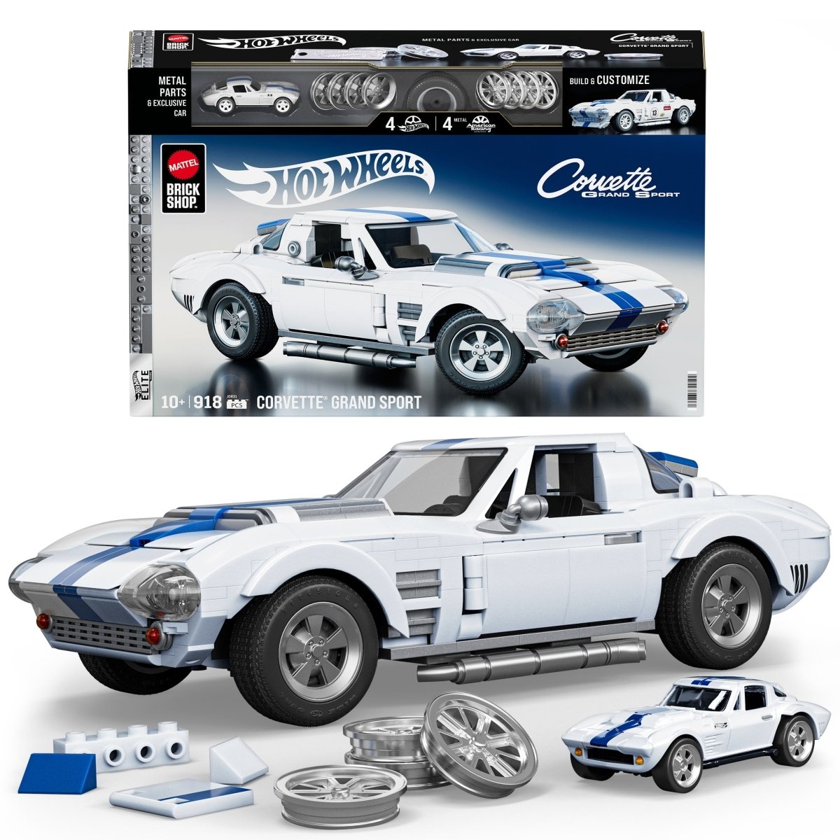 Hot Wheels Corvette ブリックショップ ホットウィール Mattel Brick Shop Hot Wheels Corvette Grand Sport Building Toy Kit