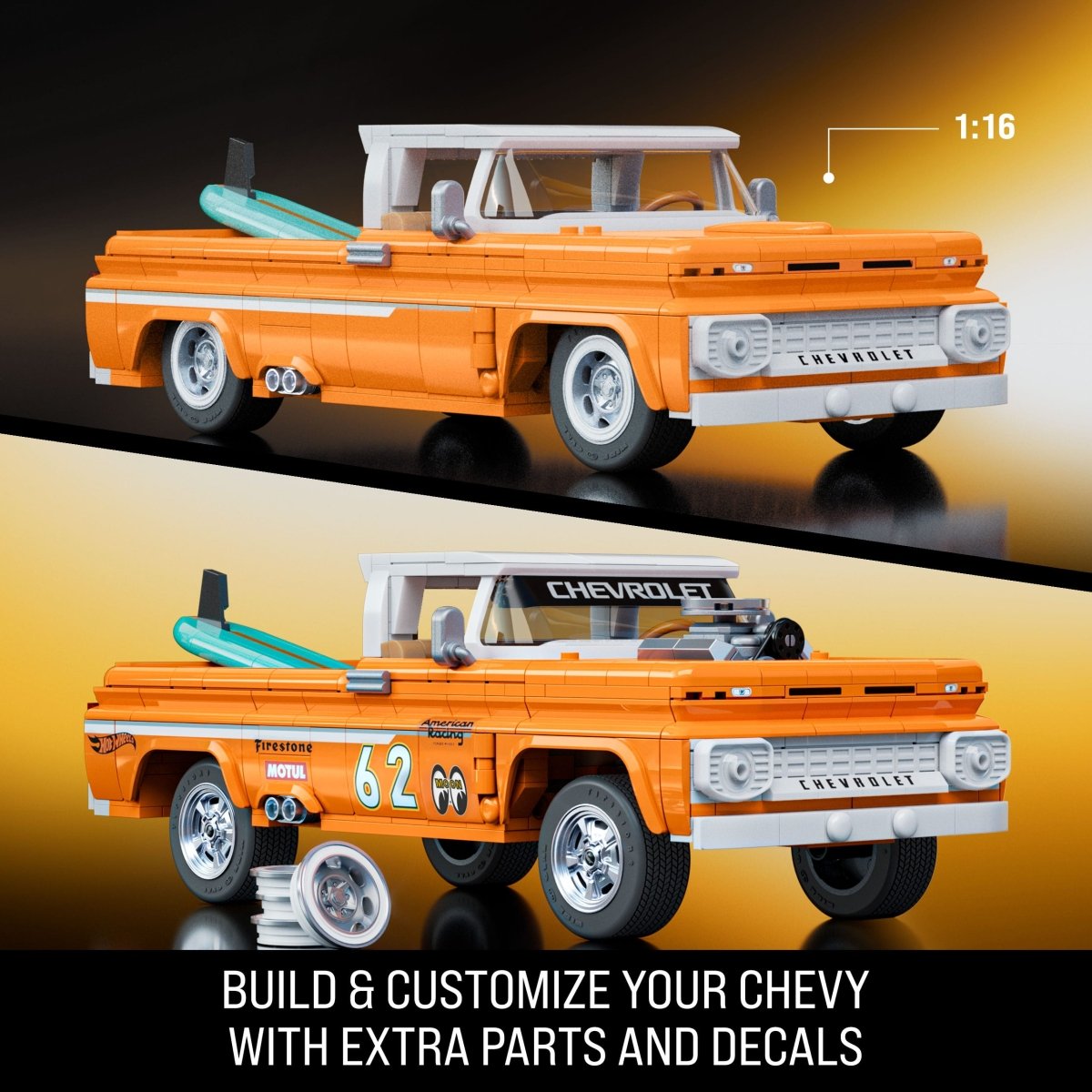 Mattel Brick Shop Hot Wheels Custom '62 Chevy Pickup - Phillips Hobbies