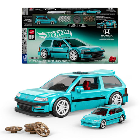 Mattel Brick Shop™ Hot Wheels® Custom '90 Honda Civic EF Building Set - Speed Series - Phillips Hobbies