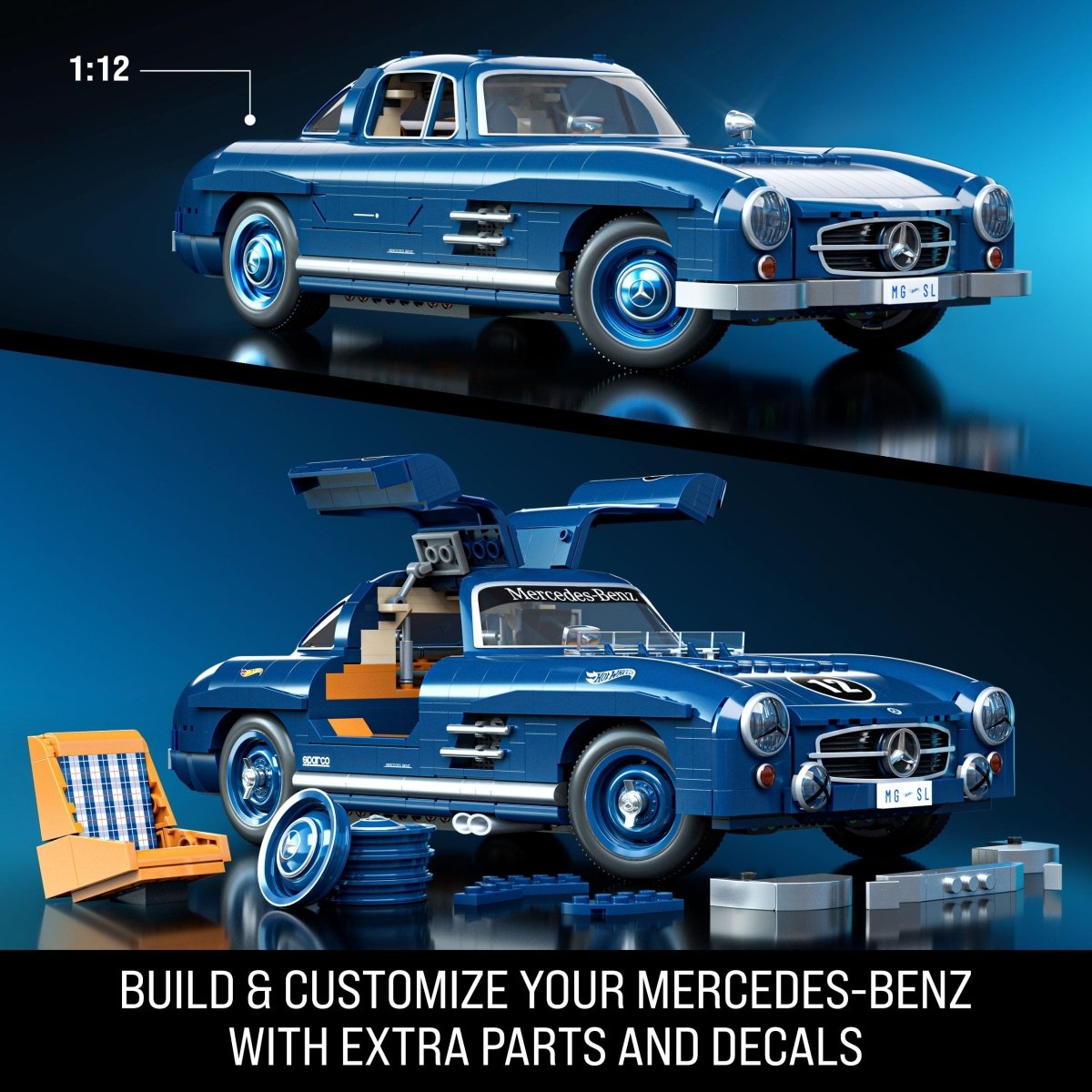 Mattel Brick Shop Hot Wheels Mercedes - Benz 300 SL - Phillips Hobbies