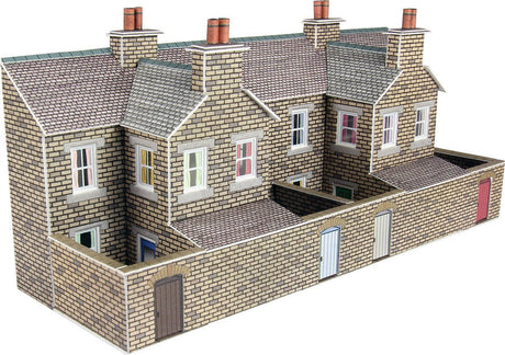 Metcalfe Low Relief Stone Terraced House Backs Card Kit - N Gauge - Phillips Hobbies