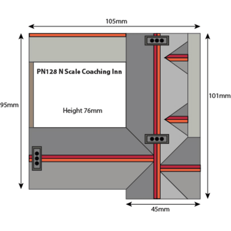 Metcalfe PN128 Coaching Inn Card Kit - N Gauge - Phillips Hobbies