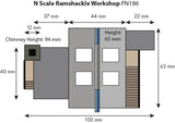 Metcalfe PN186 Ramshackle Workshop Card Kit - N Gauge - Phillips Hobbies