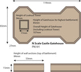 Metcalfe PN191 Castle Gatehouse Card Kit - N Gauge - Phillips Hobbies