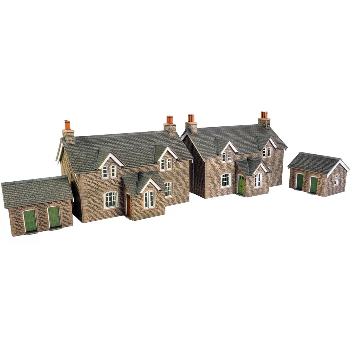 Metcalfe PO255 Workers Cottages Card Kit - 00/H0 Scale - Phillips Hobbies