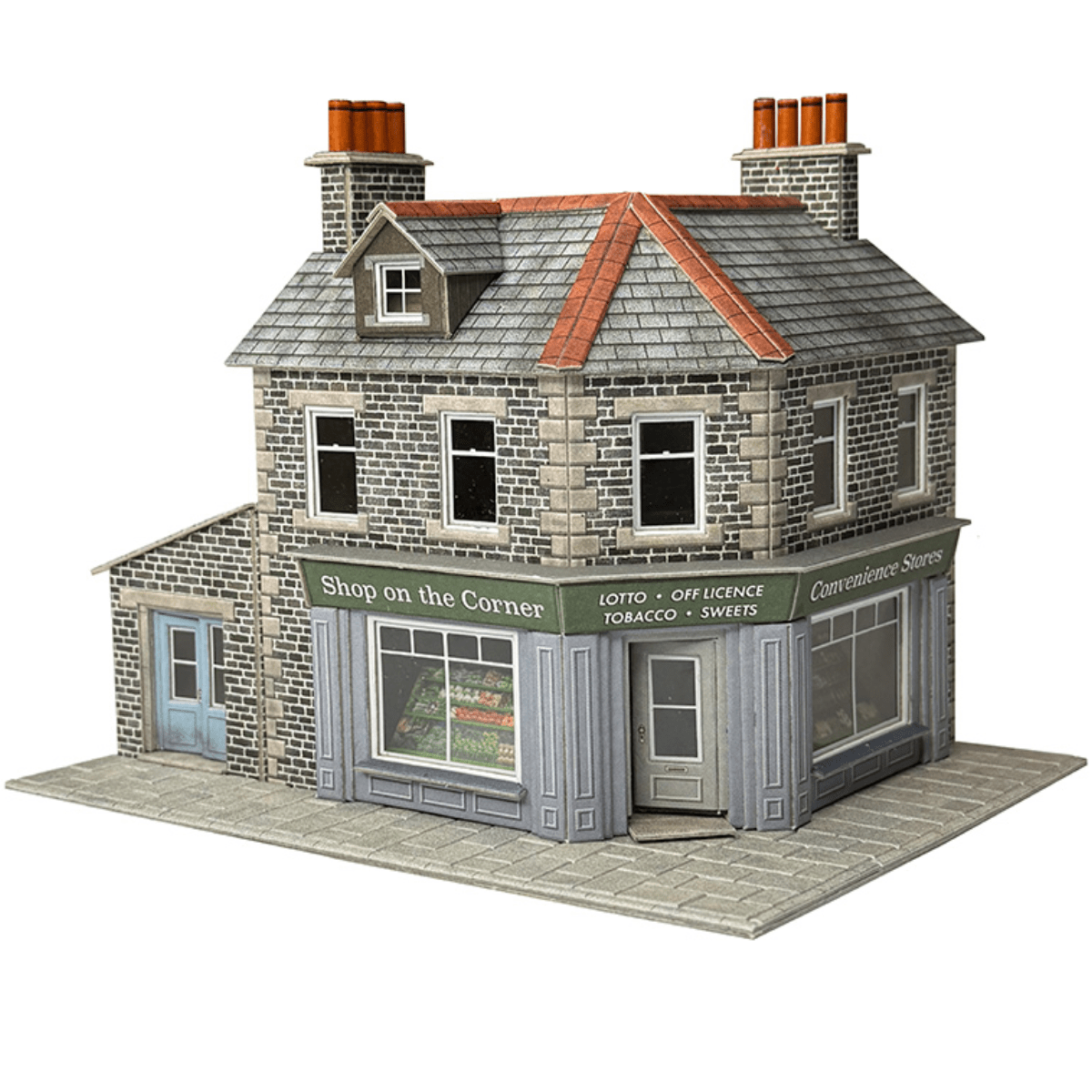 Metcalfe PO309 Stone Corner Shop / Pub Card Kit - 00/HO Gauge - Phillips Hobbies
